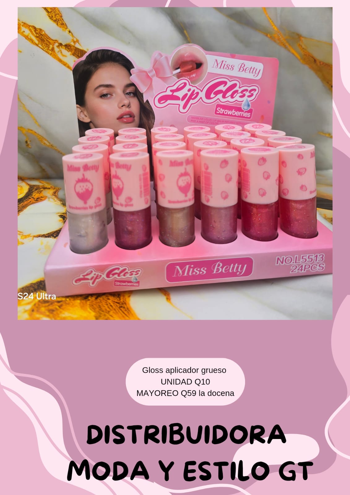 Gloss Fresa Aplicador Grueso