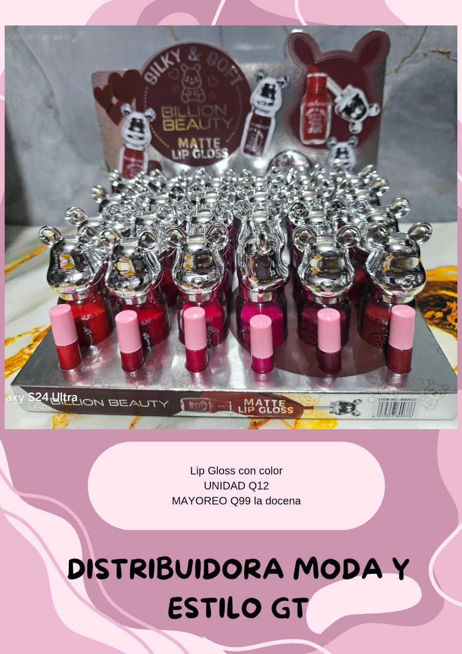 Lip Gloss con Color de Osito