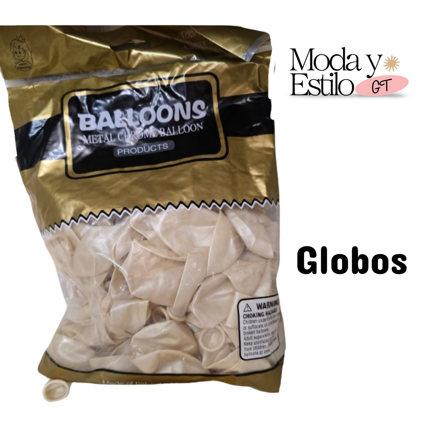 Bolsa de 100 Globos Beige