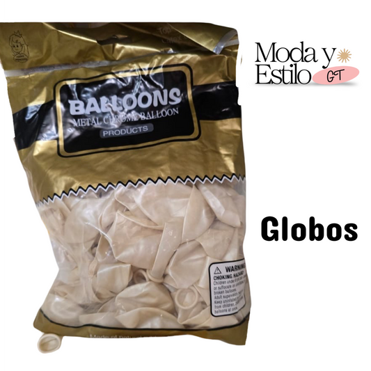 Bolsa de 100 Globos Beige