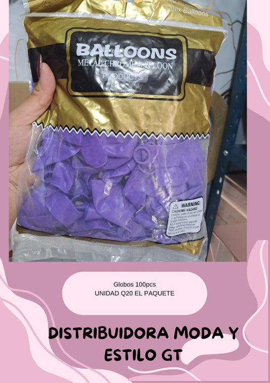 Bolsa de 100 Globos Morados