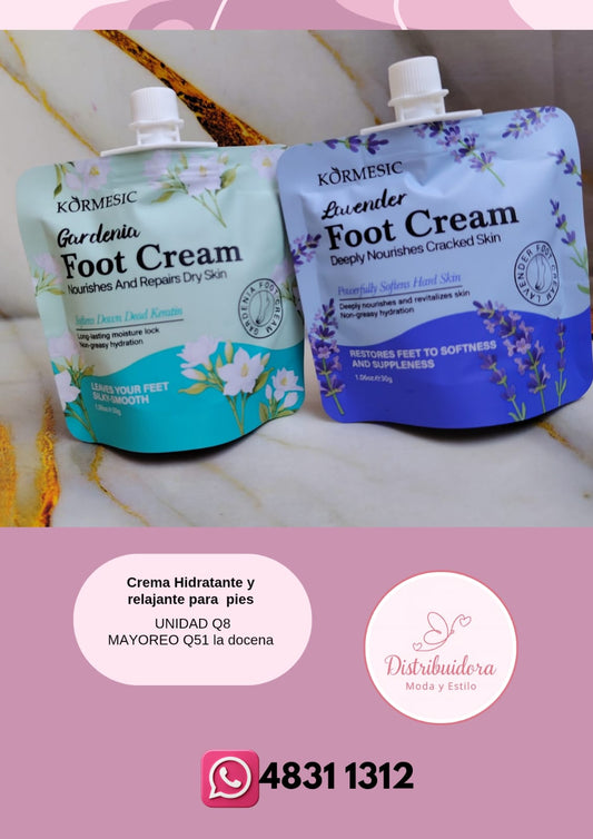 Crema hidratante y relajate para pies