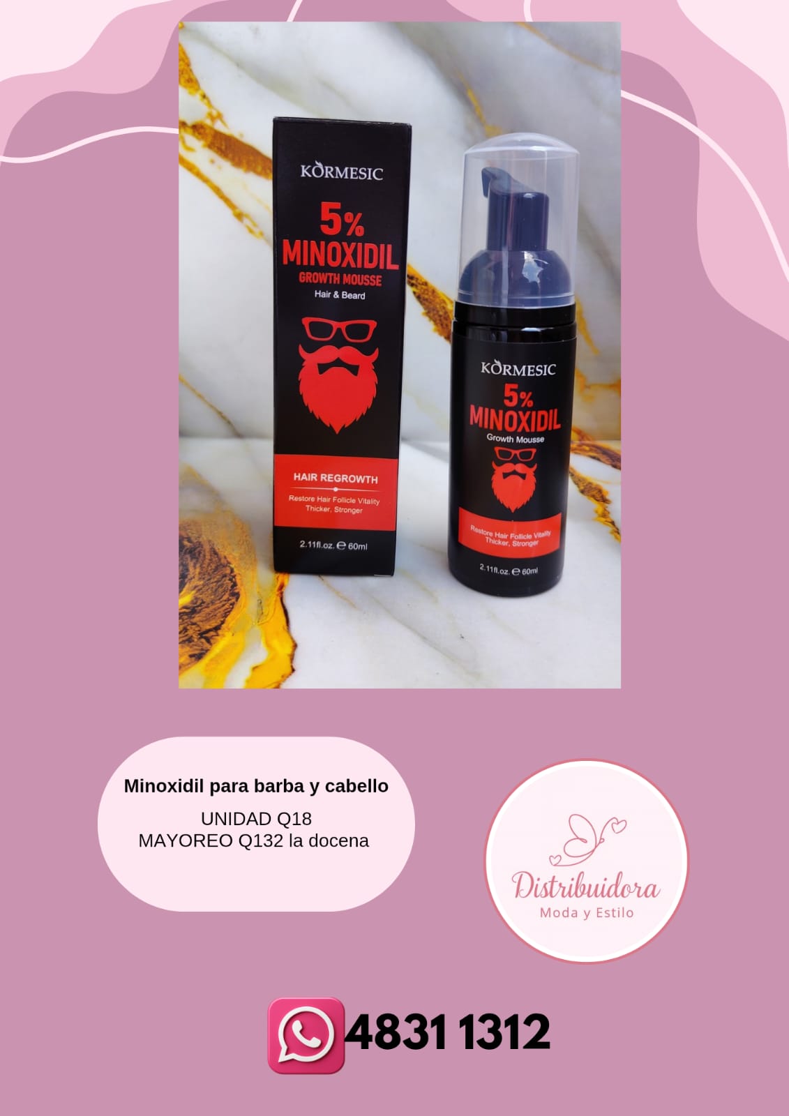 Minoxidil para barba y cabello