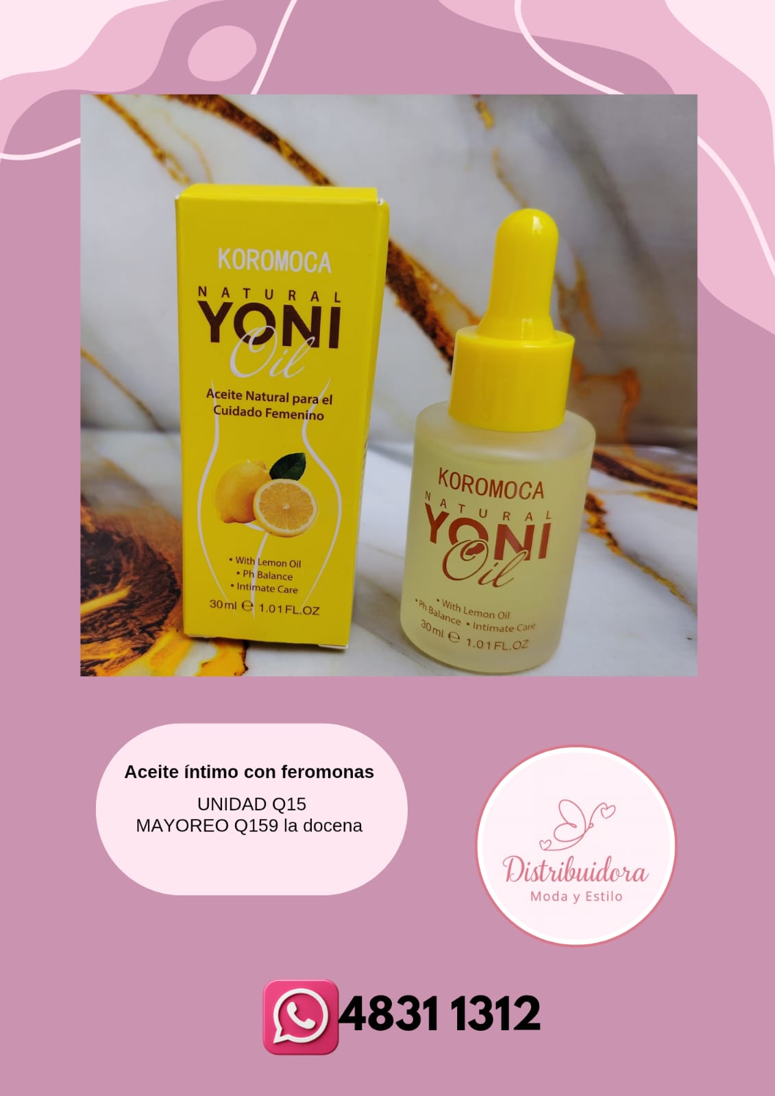Aceite intimo con feromonas