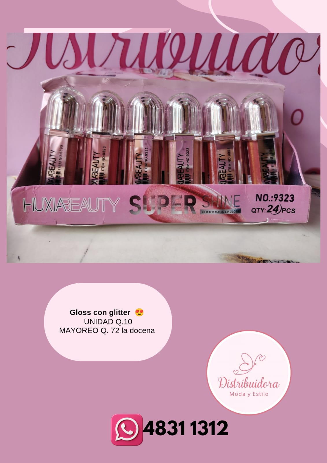 Lip gloss con glitter