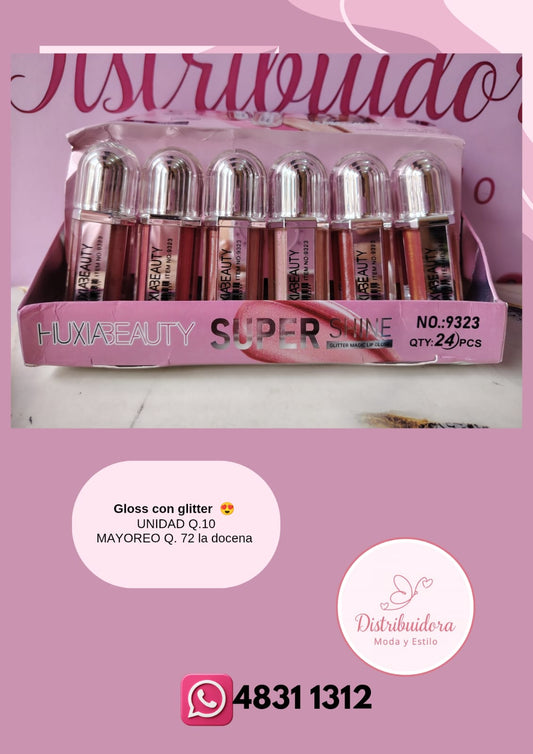 Lip gloss con glitter