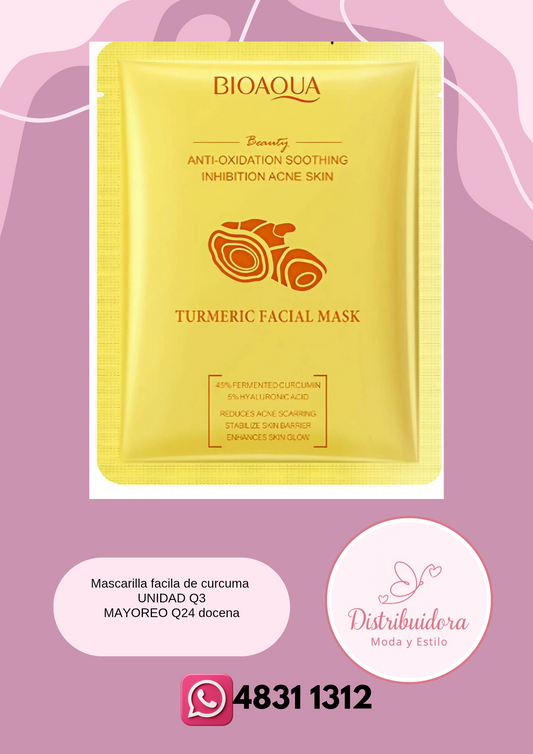 Mascarilla facial de Curcuma