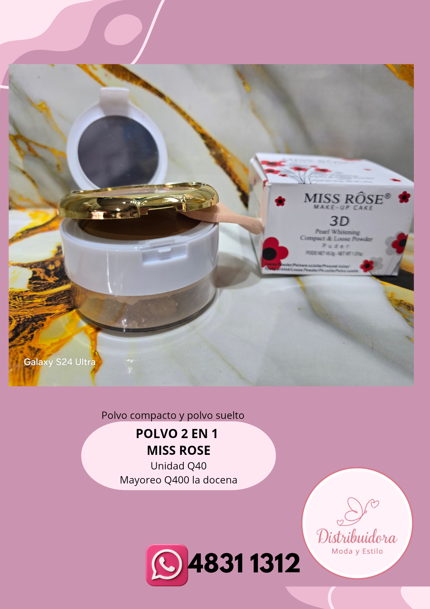 Polvo miss rose 2 en 1