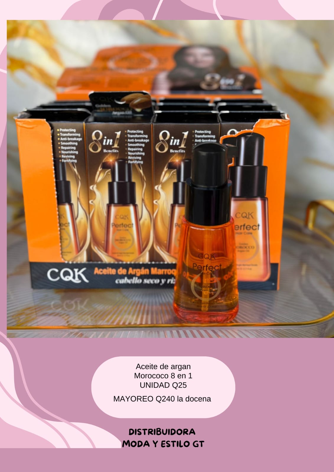 Aceite de Argan morococo 8 en 1