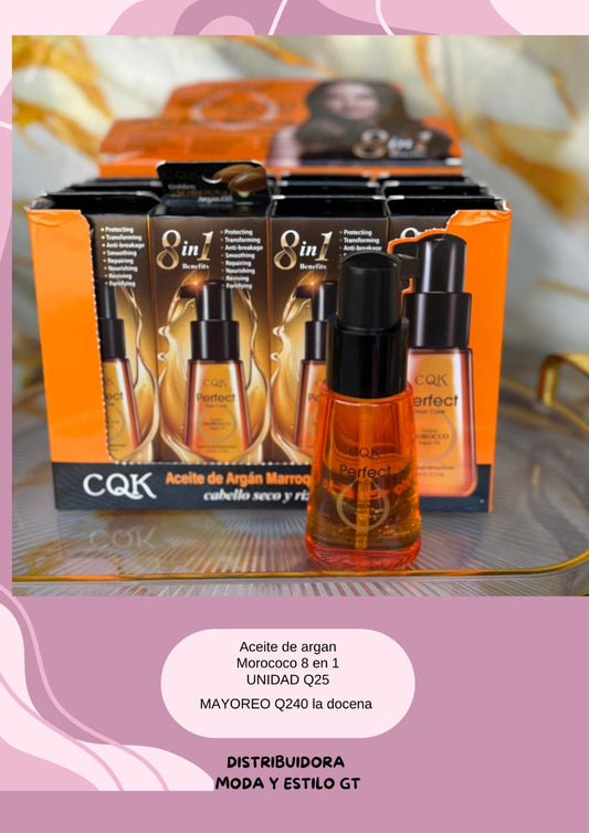 Aceite de Argan morococo 8 en 1