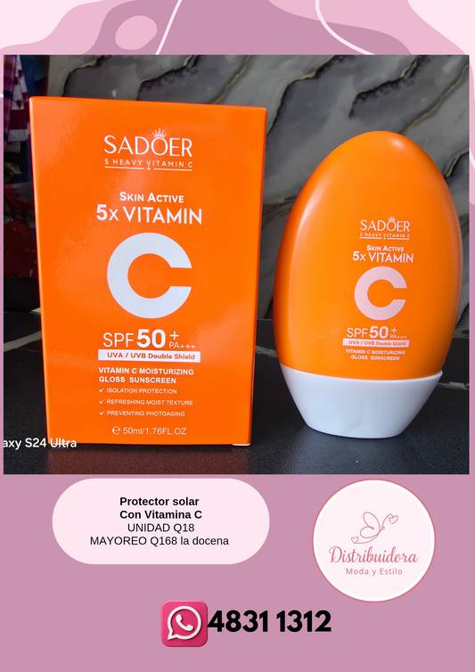 Protector solar con vitamina C