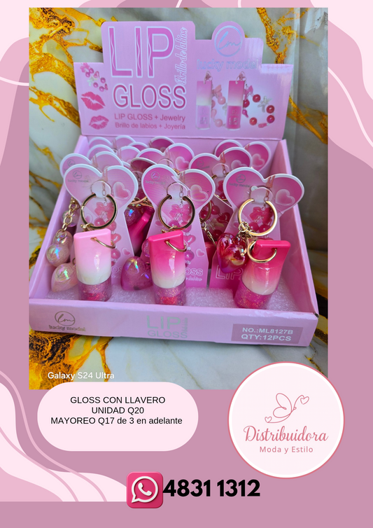 Gloss con llavero