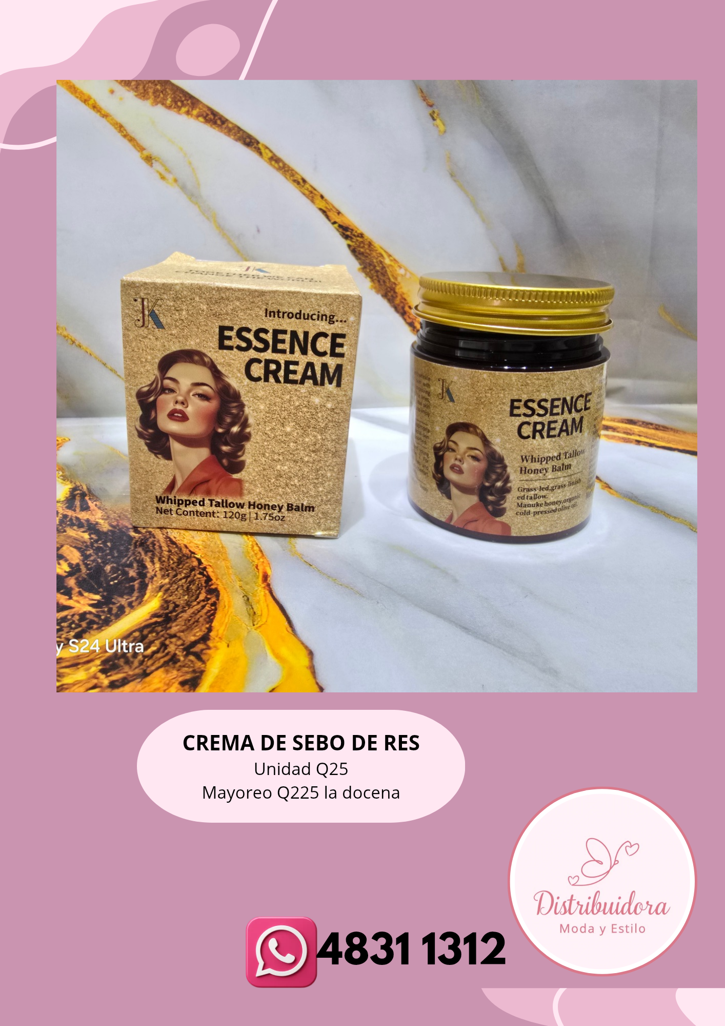 Crema sebo de res