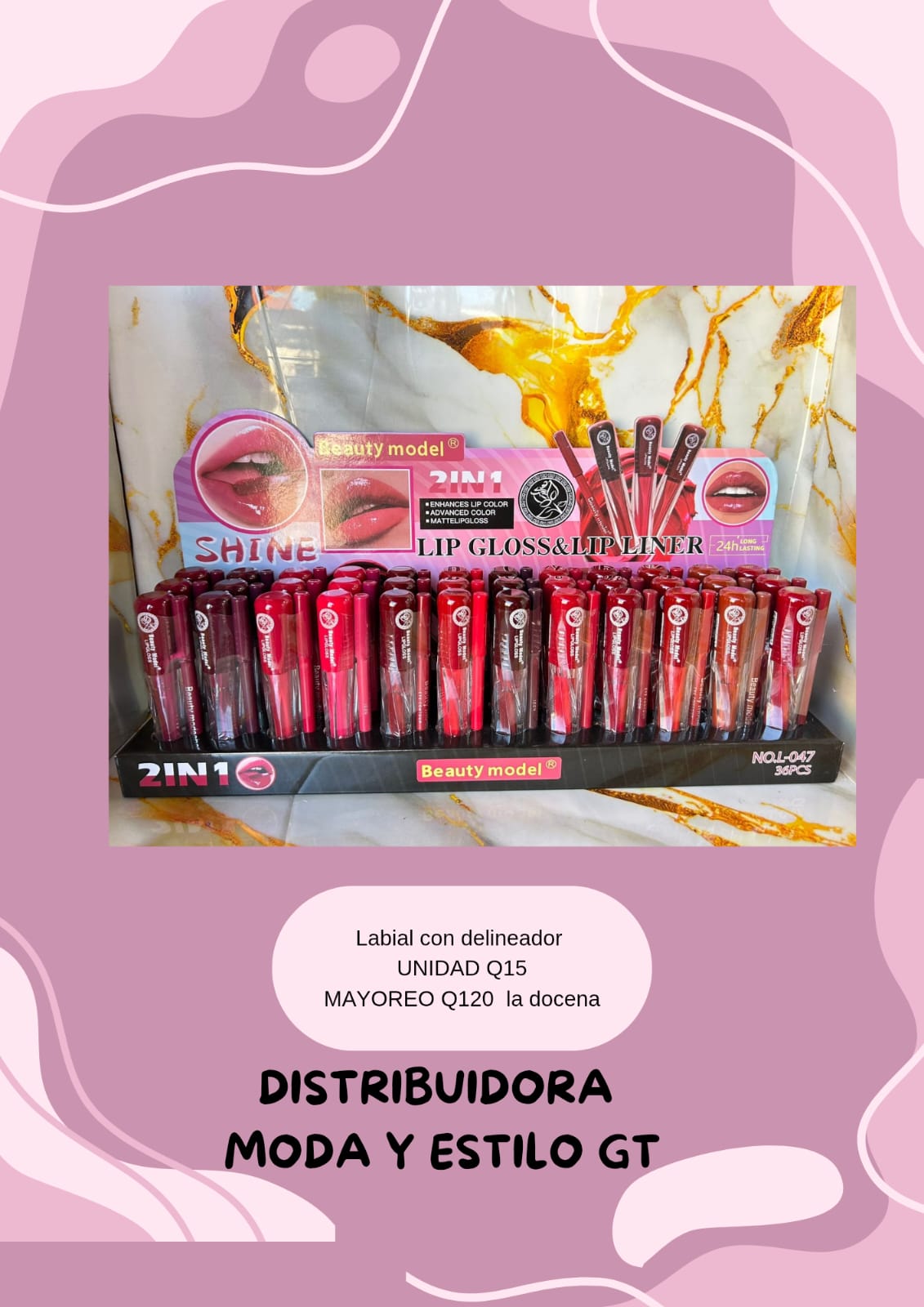 Labial con delineador