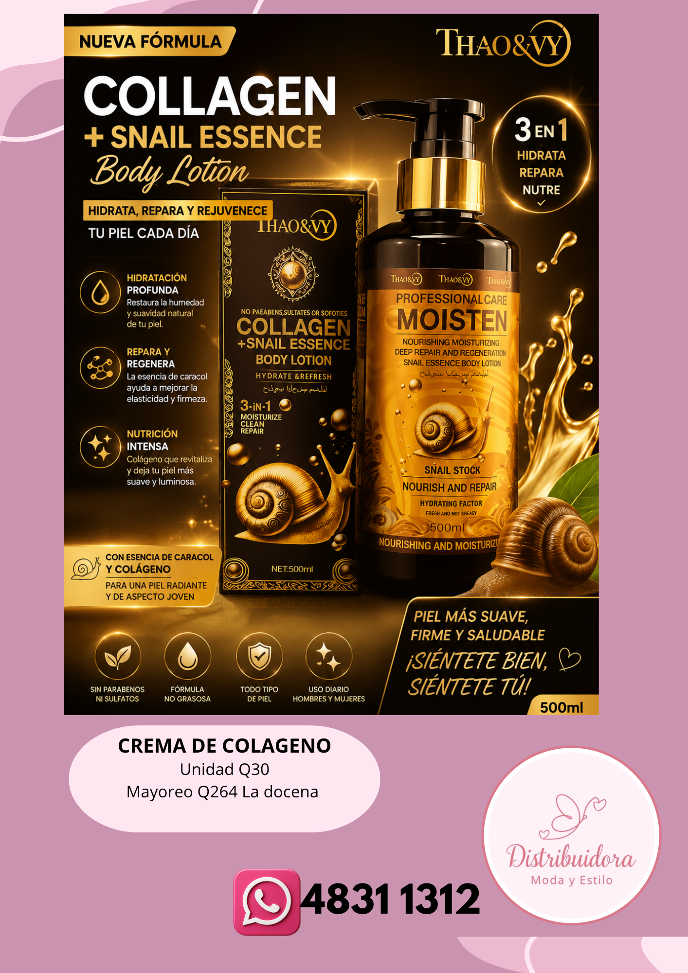 Crema de colageno