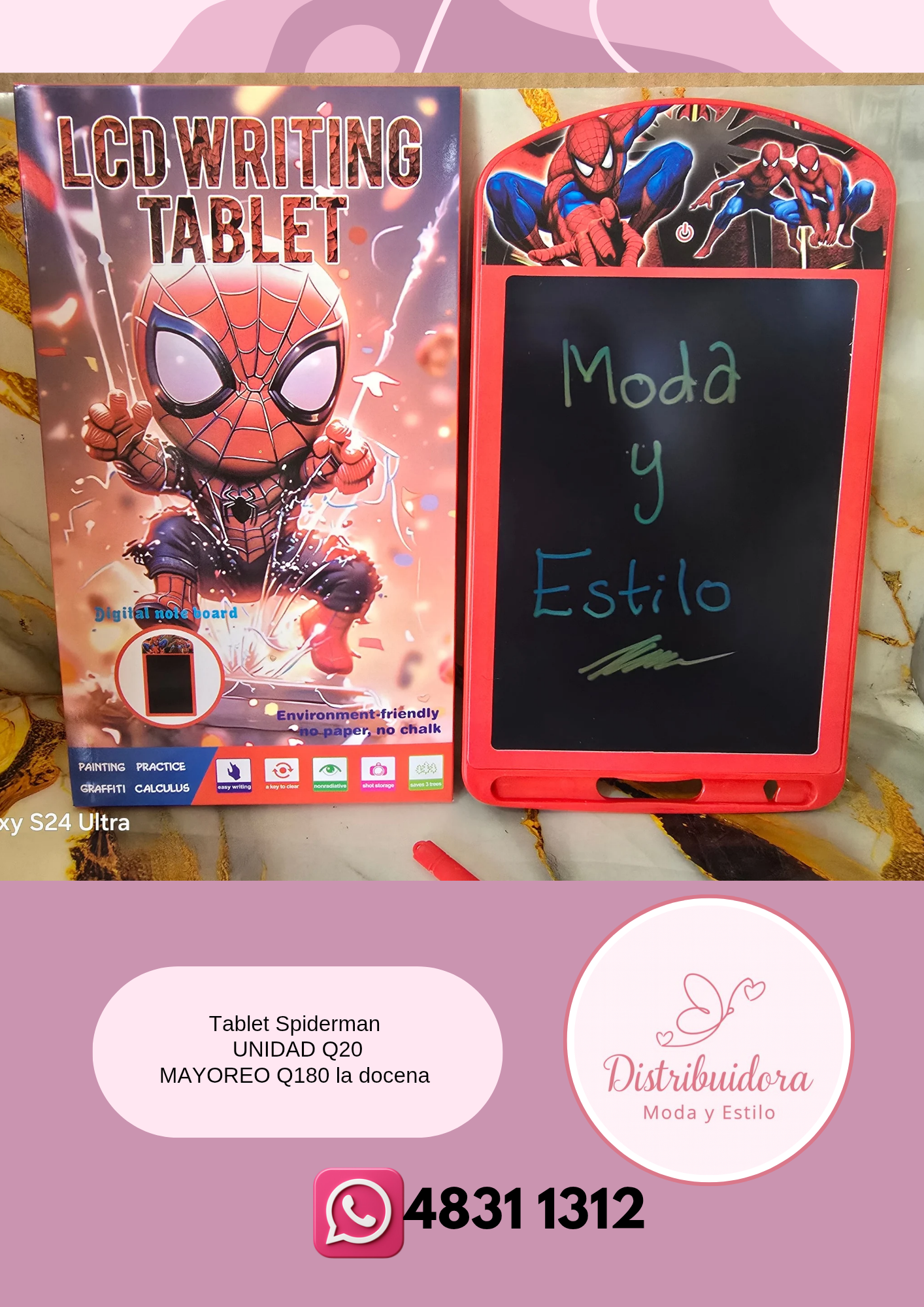 Tablet en direferentes personajes