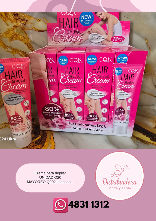 Crema depiladora