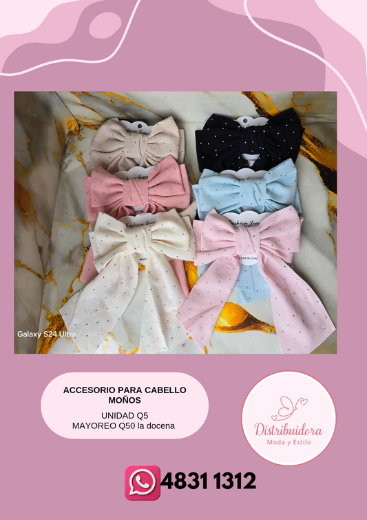 Moños con brillos