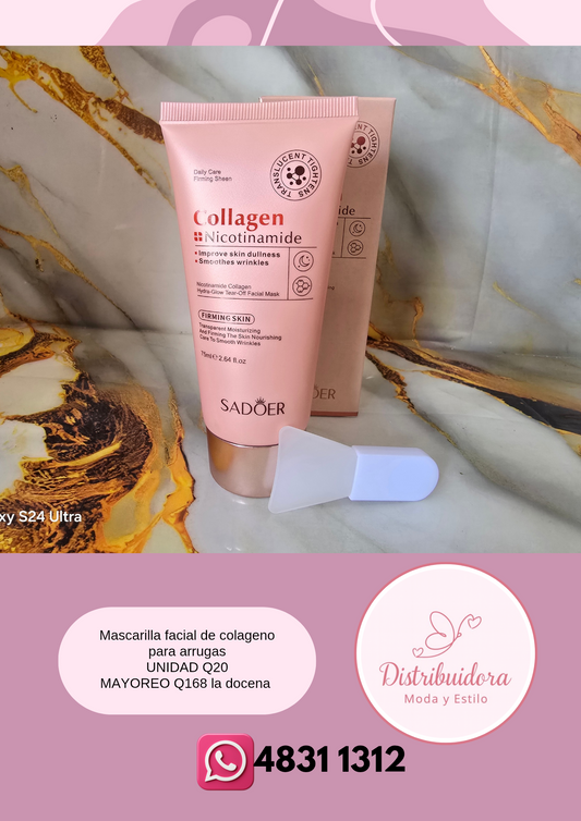 Mascarilla facial de colageno para arrugas