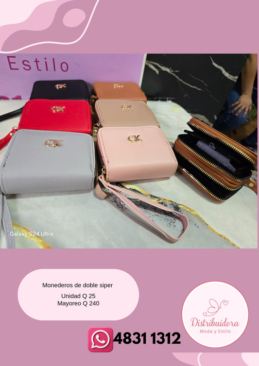 Monedero de doble siper