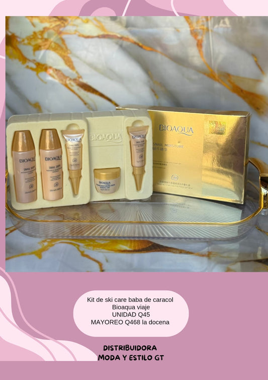 Kit skincare baba de caracol Bioaqua