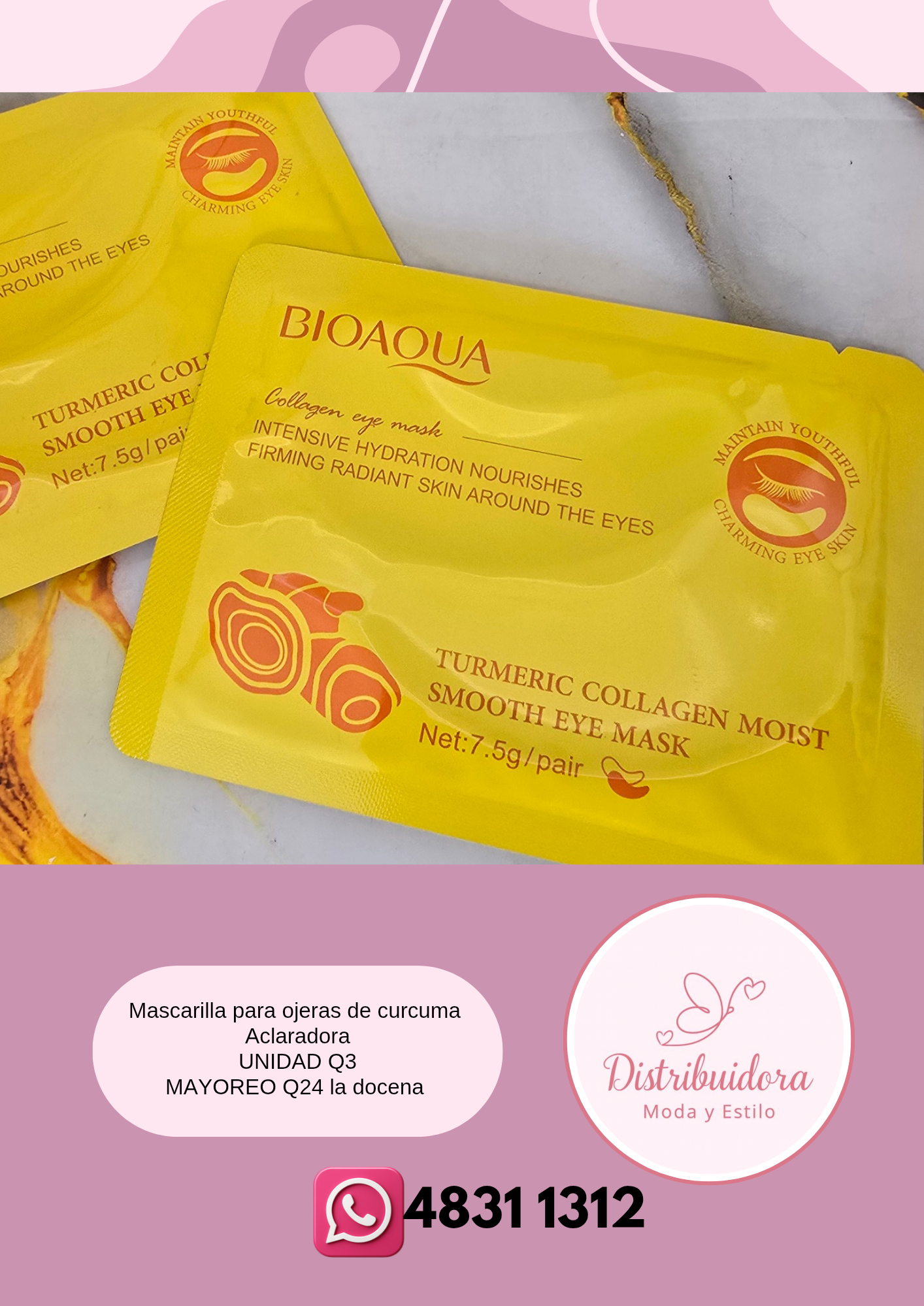 Mascarillas para ojeras de curcuma