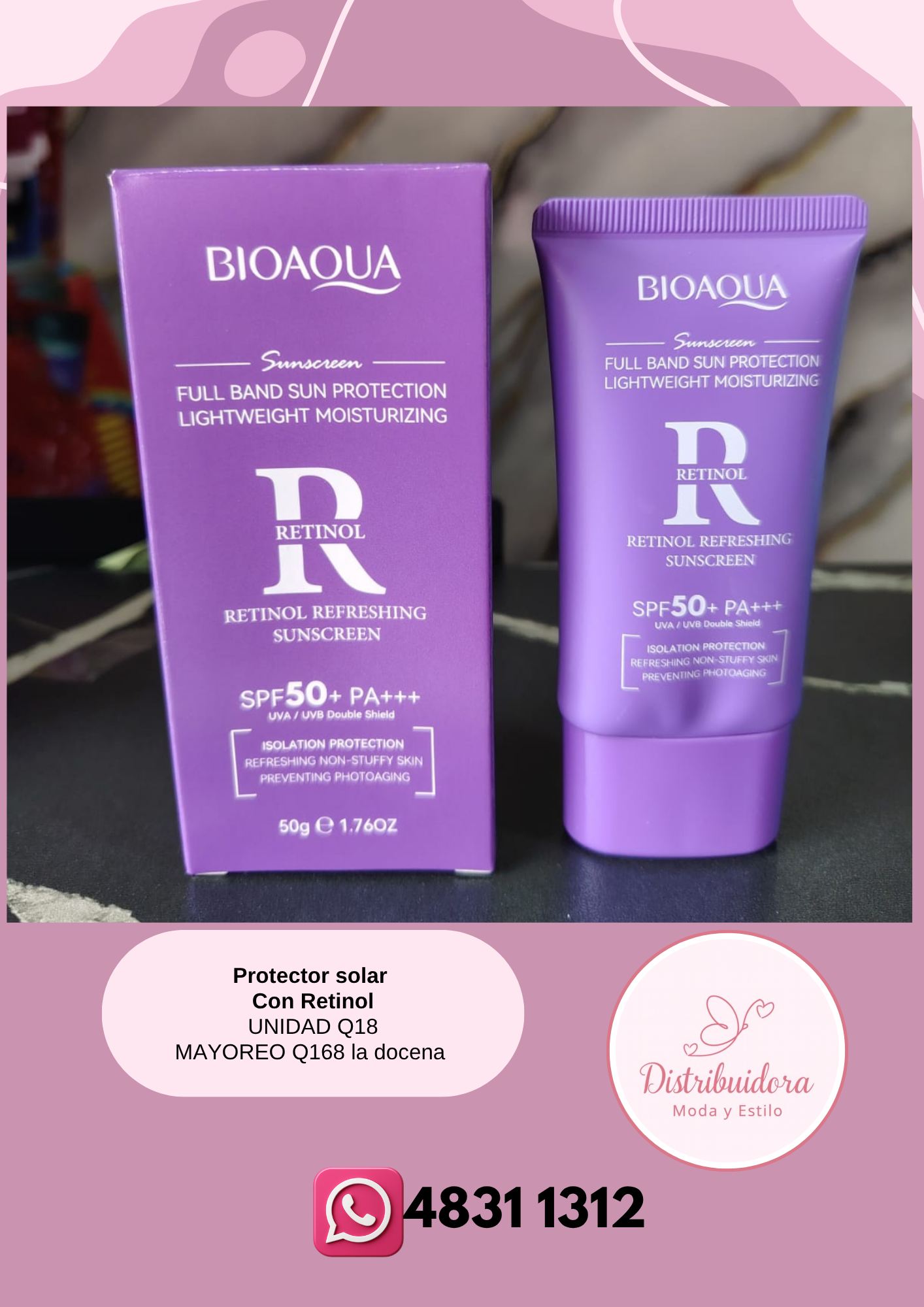 Protector solar con retinol