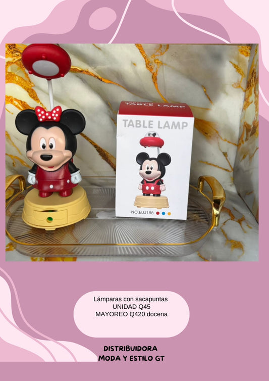 Lamparas con sacapuntas Minie