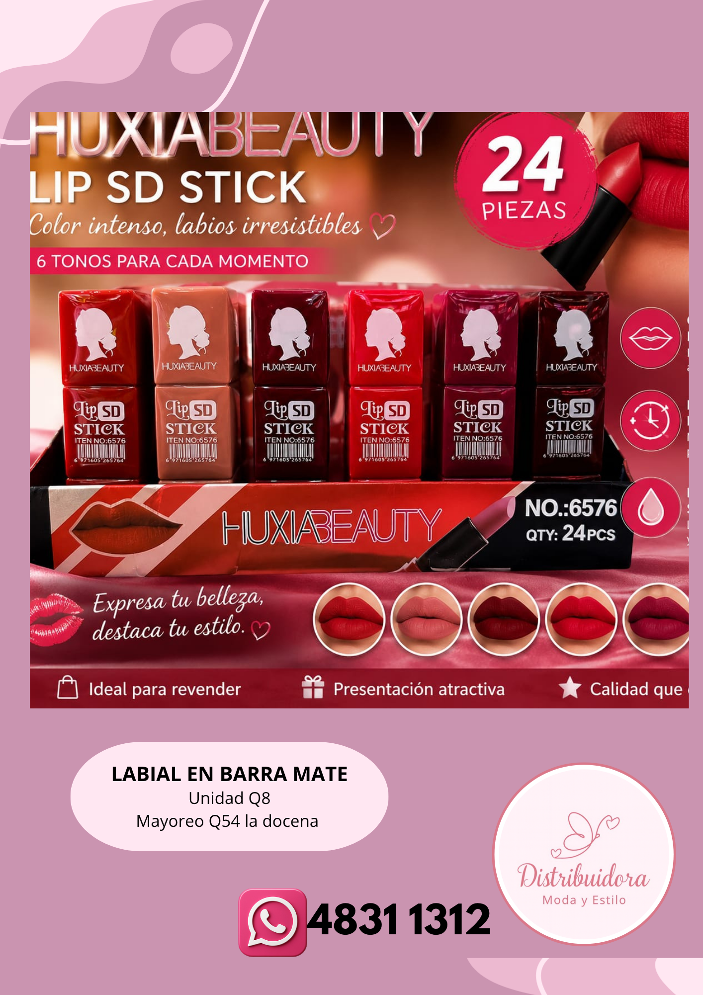 Labial en barra Mate