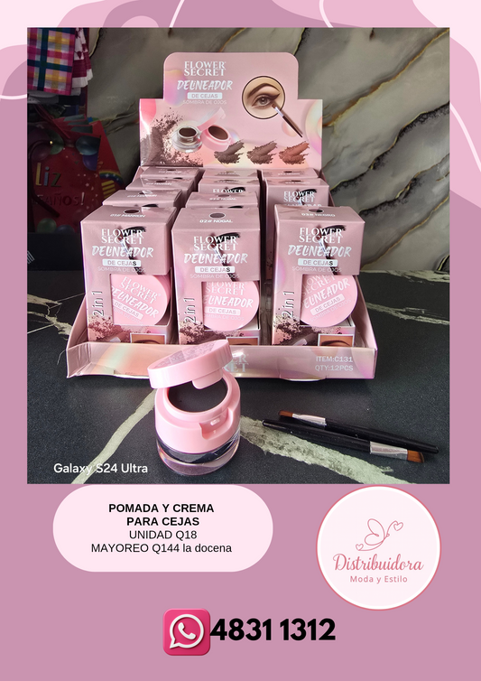Pomada y crema para cejas 2 en 1