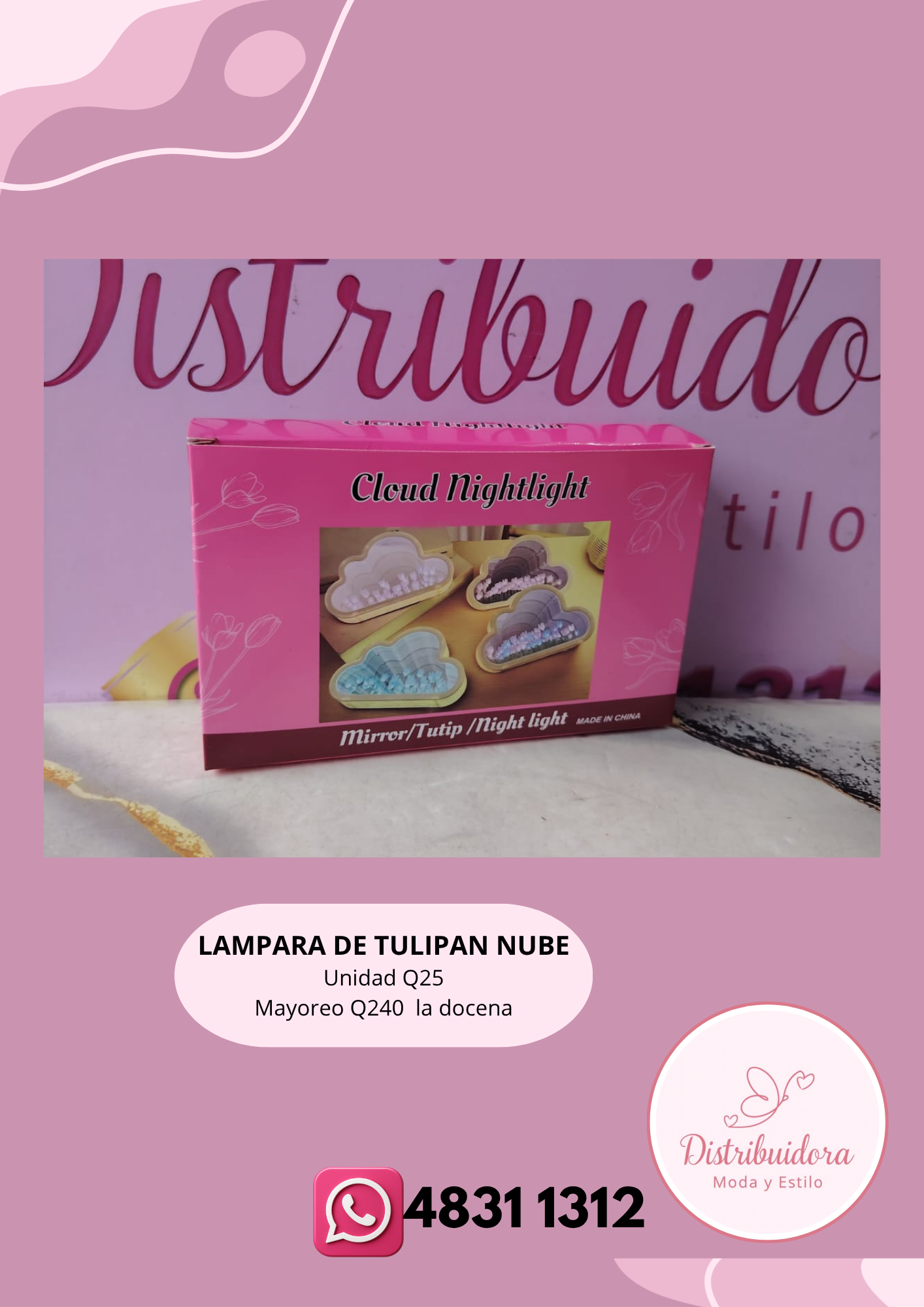 Lampara de tulipanes Nube