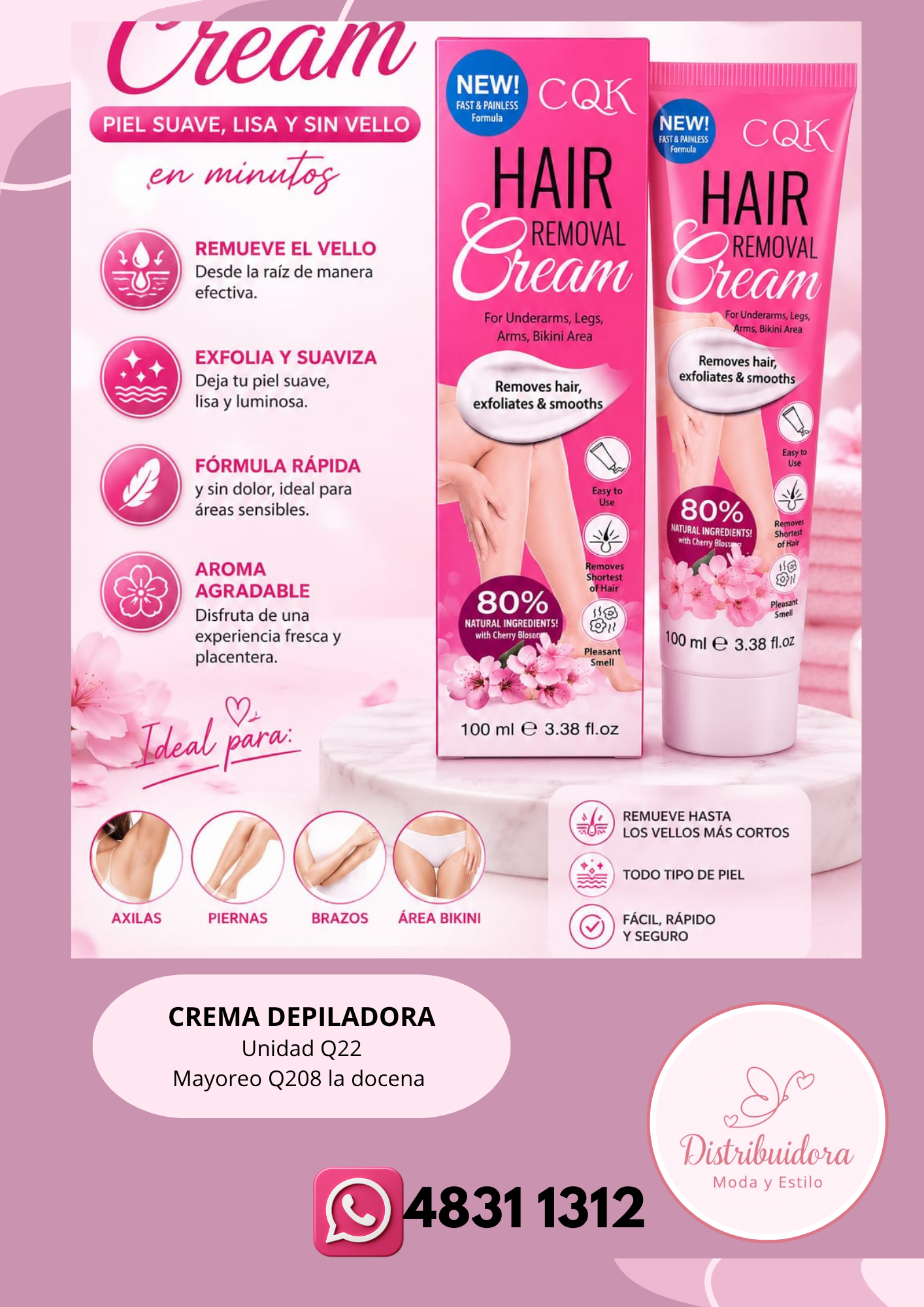 Crema depiladora