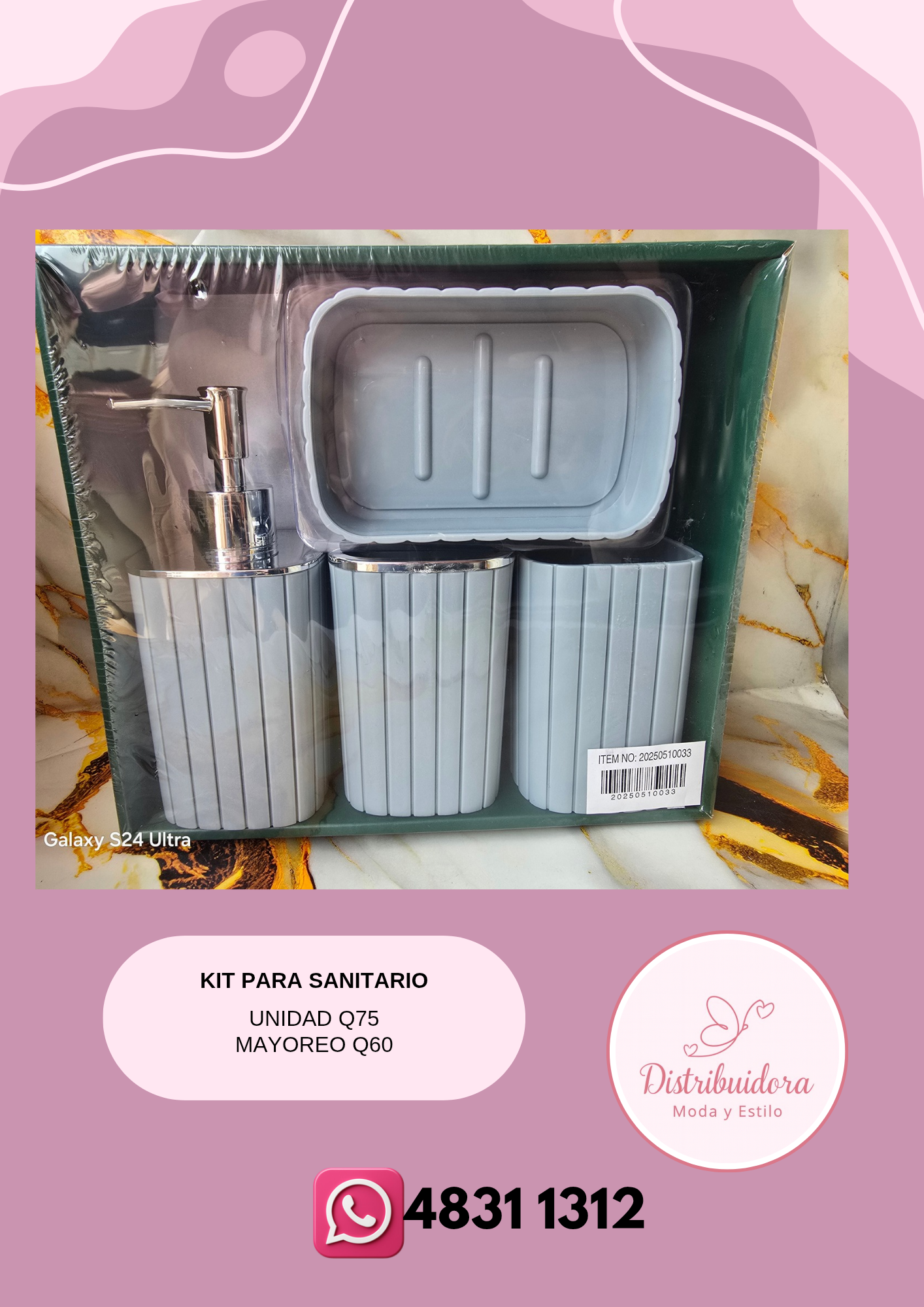Set de accesorios para sanitario