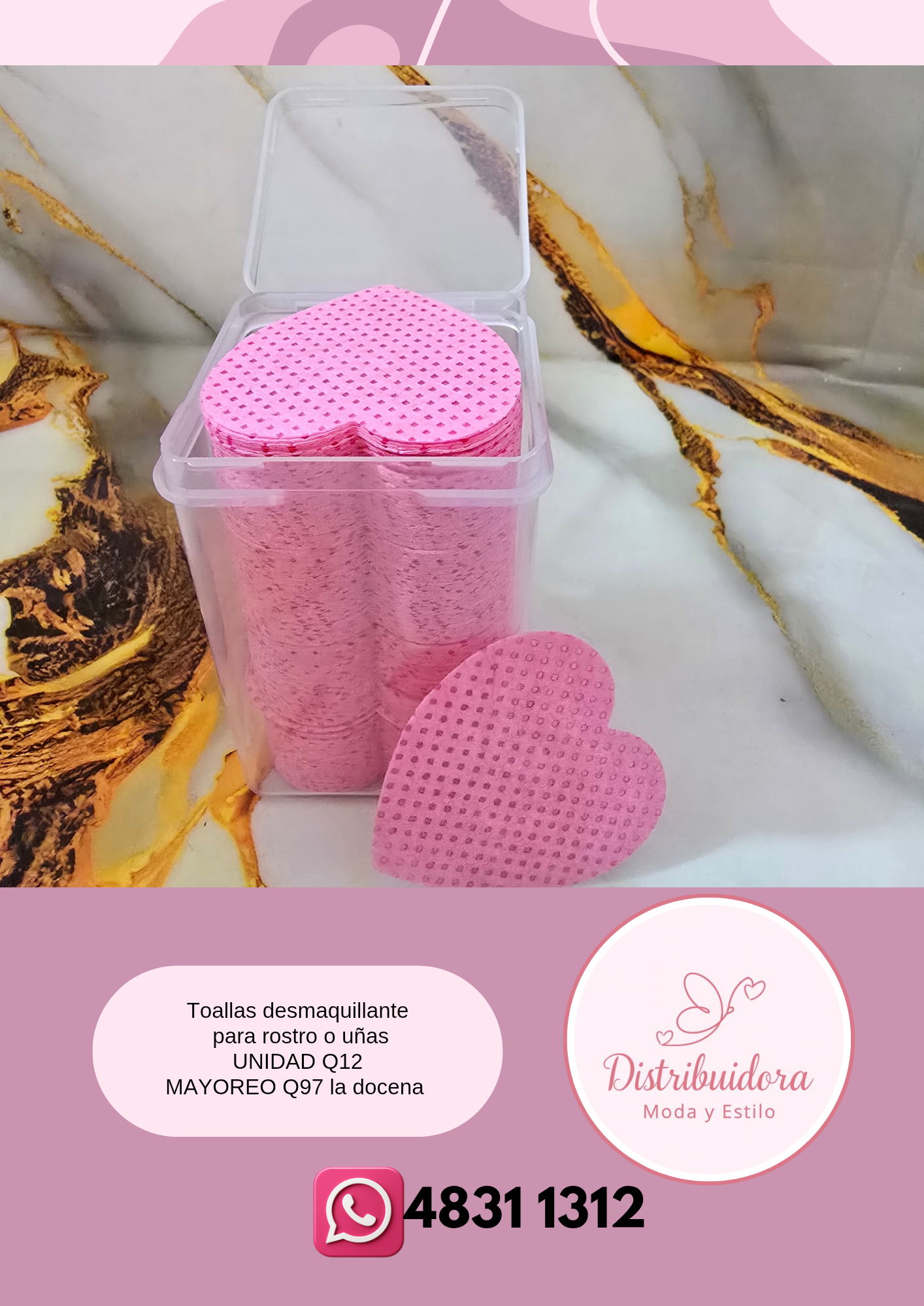 Toallas demaquillantes para rostro o uñas