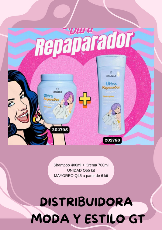 Crema + Shampoo para pelo liso