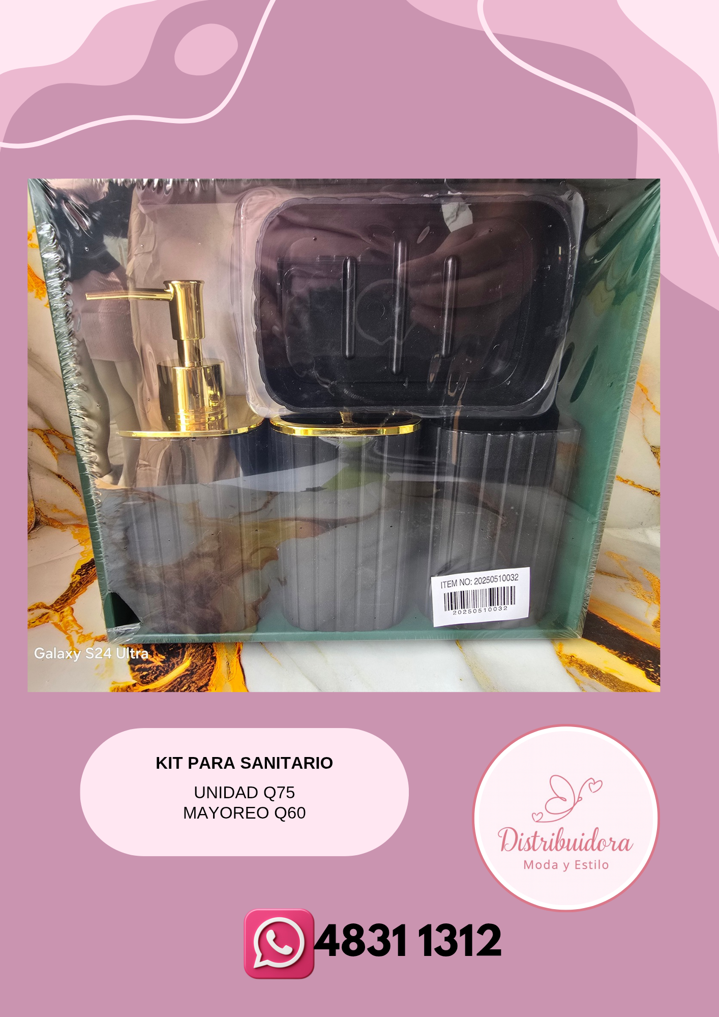 Set de accesorios para sanitario