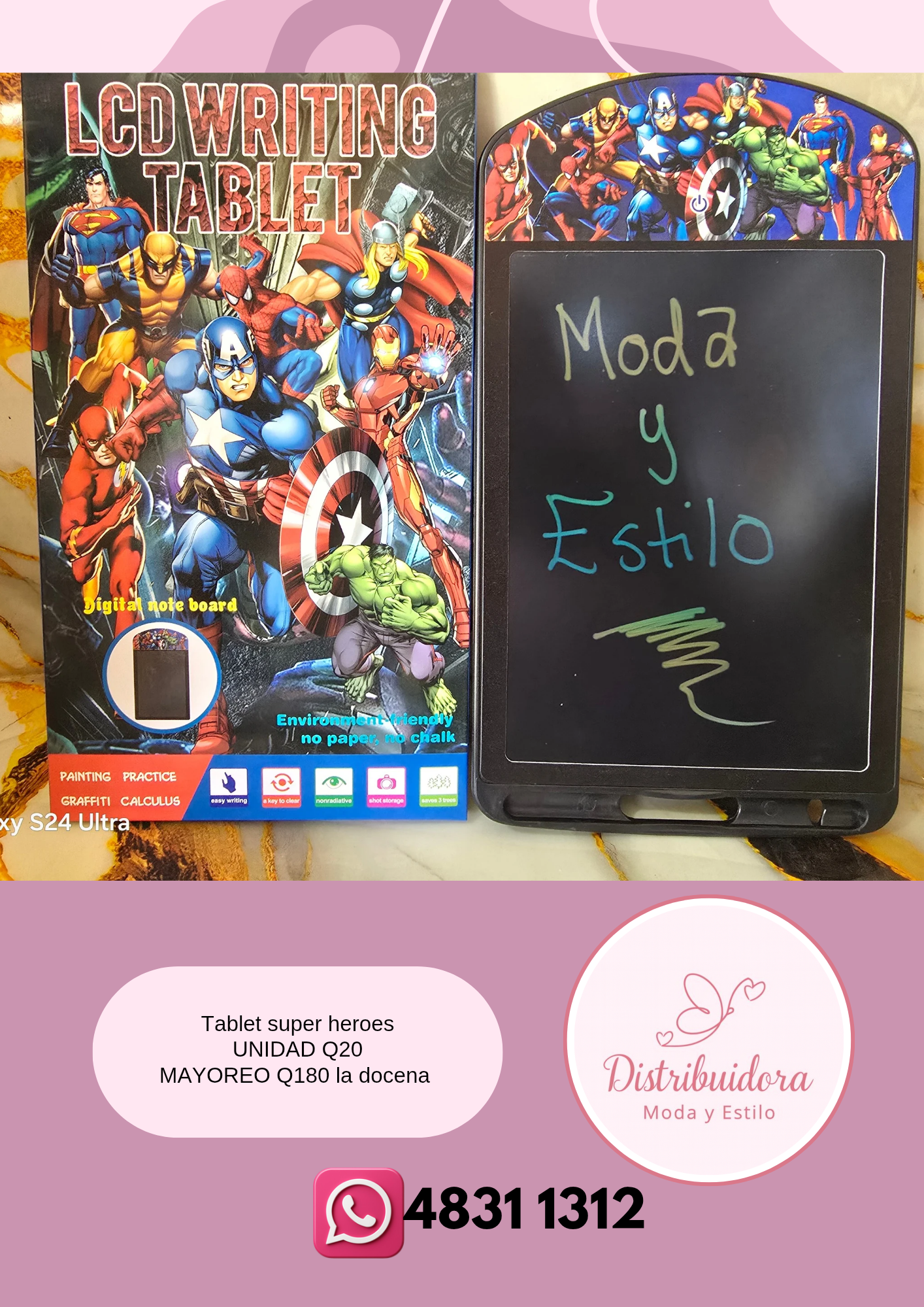 Tablet en direferentes personajes