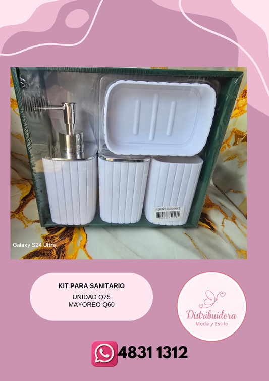 Set de accesorios para sanitario